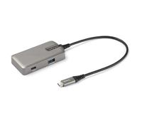 StarTech.com Adaptador Multipuertos USB C - USB-C a HDMI 2.0 4K 60Hz, PD con Paso de 100W - Hub USB de 3 Puertos de 10Gbps -