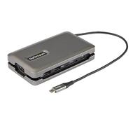 StarTech.com Adaptador Multipuertos USB-C - USB Tipo C a HDMI 2.0 4K a 60Hz - Hub Ladrón USB de 2 Puertos de 10Gbps - con PD de Paso de 100W - GbE - SD/MicroSD - Mini Docking Station