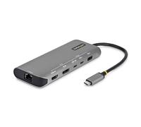 StarTech Adaptador Multipuertos USB4 para 2 Pantallas - Sin Controladores para macOS y Windows - PD 140W - 4K 144Hz - Hub - Red 2,5GbE