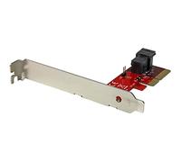 StarTech Adaptador PCIe de 4 Carriles a SFF-8643 para SSD NVMe U.2 de 2,5 | Soportes de perfil completo y bajo incluidos, Indicadores LED, Compatible con PCIe 3.0 y 2.0