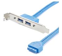 StarTech Adaptador Placa 2 Puertos USB 5Gbps A Hembra IDC (USB3SPLATE) | Cabezal de placa base para añadir dos puertos USB-A SuperSpeed a tu PC