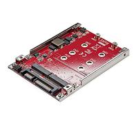 StarTech Adaptador RAID M.2 SATA a SATA 2,5", Doble Ranura (S322M225R) | Compatible con SSD M.2 SATA B-Key y B+M, Admite SATA I, II y III, Tamanos 2230, 2242, 2260 y 2280