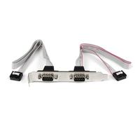 StarTech Placa serie PLATE9M2P16 - 2 puertos COM (2x DB9 macho, 2x IDC10 hembra)