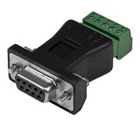StarTech Adaptador Serie DB9 RS422 RS485 a Bloque Terminales (DB92422) | 2 puertos serie, Bloque de terminales de 5 pines, Modos RS422 y RS485, Negro