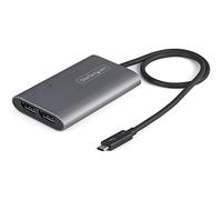StarTech Adaptador Thunderbolt 3 a dos DisplayPort TB32DP14 - DP 1.4, 4K 60Hz, HDR, Mac y Windows