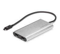 StarTech Adaptador Thunderbolt a HDMI 2.0 Doble, 4K 60Hz (TB32HD24K60) | HDMI 2.0 con audio 7.1, HDCP 2.2/1.4, Vídeo sin comprimir, Cable de 28cm