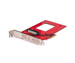 StarTech Adaptador U.3 a PCIe 4.0 x4 para SSD NVMe de 2,5, SFF-TA-1001 | Soporte de perfil completo ventilado, Compatible con Windows, Windows Server y Linux, No compatible con U.2