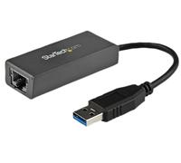 STARTECH Adaptador USB 3.0 a Ethernet Gigabit, Negro
