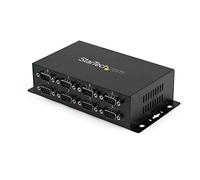 StarTech.com Adaptador Hub Concentrador USB a 8 Puertos Serie RS232 Industrial Montaje en Pared Riel DIN, 8x DB9 Macho, 1x USB B Hembra