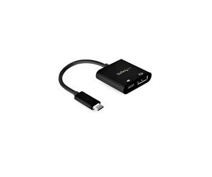 startech adaptador usb c a displayport entrega de energía - 8k 30hz - hbr3 negro negro Negro