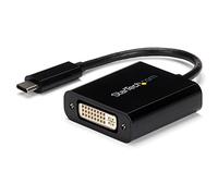 StarTech Adaptador USB-C a DVI-D, 1920x1200, 1080p, Negro (CDP2DVI) | Conversor de vídeo USB-C para pantalla, monitor o proyector DVI-D, Compatible con Thunderbolt 3