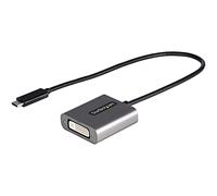 StarTech Adaptador USB-C a DVI-D, 1920x1200, Cable 30cm (CDP2DVIEC) | Conversor USB-C para monitor o proyector DVI-D monoenlace, Compatible con Thunderbolt 3