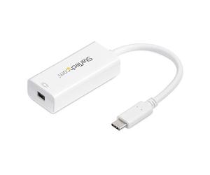 StarTech Adaptador USB-C a Mini DisplayPort, 4K 60Hz, HBR2, Blanco | Compatible con Apple Cinema Display, Dell UltraSharp, Ultrawide 3440x1440, Thunderbolt y USB-C