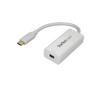 StarTech.com Adaptador USB C a Mini DisplayPort - 4K 60Hz - Blanco - Adaptador USB 3.1 Tipo C a Mini DP - Versión Mejorada es CDP2MDPEC