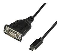 StarTech Cable adaptador USB-C a serie DB9 RS232 ICUSB232C Negro Talla única