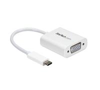 StarTech Adaptador USB-C a VGA - 1080p - Blanco (CDP2VGAW) | Convertidor de vídeo para MacBook Pro, Adaptador gráfico USB-C