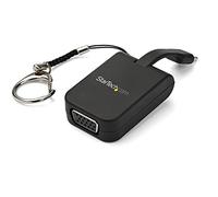 StarTech Adaptador USB-C a VGA Compacto Activo - 1080p (CDP2VGAFC) | Conector extraíble en llavero, Convertidor de vídeo portátil para Mac y Windows