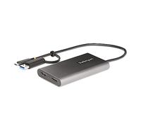 StarTech Adaptador USB-C y USB-A a 2 HDMI - 2x 4K 60Hz - DisplayLink | Adaptador gráfico externo, Compatible con Apple Serie M, Audio de 5.1 canales