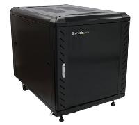 STARTECH Armario Rack Cerrado para Ensamblar de 12U 36" Pulgadas con Rodamientos Negro RK1236BKF
