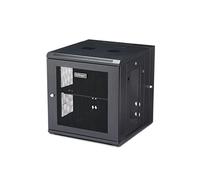 StarTech Armario Rack Mural 12U 19in - 4 Columnas - 50,8cm (RK1224WALHM) | Armario abatible 180 con puerta frontal reversible y paneles laterales desmontables