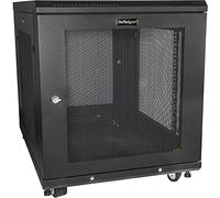 StarTech Armario Rack Servidores 12U 4 Columnas 19" Cerrado - 75cm - 450kg | Carriles verticales ajustables, Se envia premontado, Cumple EIA/ECA-310-E, Para sala de servidores