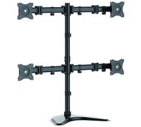 Startech Monitor Stand Quad Desktop Steel One Size Black