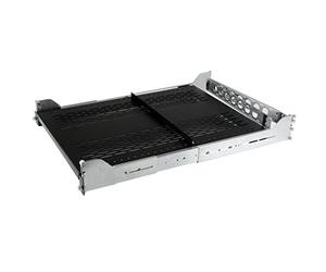StarTech Bandeja Deslizante 2U con Gestión de Cables, 50kg (UNISLDSHF19M) | Brazo para gestión de cables, Profundidad ajustable de 70, 1 a 80, 2cm, Función de bloqueo
