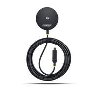 StarTech Base de Carga Inalámbrica Magnética Qi2.2 de 25W - Cable USB-C Integrado de 2m - Compatible con MagSafe - iPhone 17/16 Pro/Pro MAX - Negra