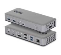 Startech Base Dock de Portátil USB-C 3.2 Gen 2 con Puerto HDMI, 2 x DisplayPort, 1Gbe Ethernet, Adaptador de Corriente Reino Unido/Europa