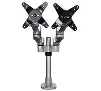 StarTech Brazo Articulado 2 Monitores hasta 27in, VESA, Plata (ARMDUALPS) | Altura ajustable, Rotación inclinación y giro, Mordaza u ojal en escritorio