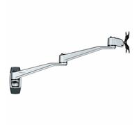 StarTech Brazo de Pared hasta 34in, 14kg, Articulado, Brazo 52cm, VESA | Acabado aluminio plateado, Se pliega a 129mm de la pared, Montaje sin herramientas, Gestión de cables