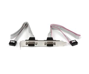 StarTech Cabezal Bracket 2 puertos COM de Serie Serial - 2x DB9 Macho - 2x IDC10 Hembra Agregue dos puertos serie adicionales a la parte posterior de su PC