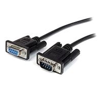 StarTech Cable 1m Extension Serie RS232 DB9 Directo, Negro (MXT1001MBK) | DB9 Macho a Hembra, Straight through conexion directa, Serie EGA video