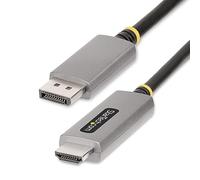 StarTech Cable Activo DisplayPort a HDMI 2.1 de 2m, 8K 60Hz, 4K 144Hz | Audio de 7.1 canales con Dolby Atmos y DTS:X, HDCP 2.3, DSC 1.2a, Requiere GPU con DP 1.4 y DSC para 8K