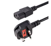 StarTech.com Cable de 1,8m de Alimentación de Ordenador, 18AWG, BS 1363 a C13, 10A 250V, Cable de Alimentación de Repuesto, Cable de TV/Monitor, Adaptador de Corriente para el Reino Unido (PXT101UK)