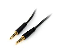 Startech 3ft Slim Stereo Audio Cable 3.5 Mm 91 Cm One Size Black