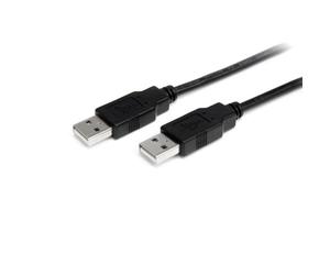 StarTech Cable de 1m Cables USB 2.0 Alta Velocidad Macho a Macho USB A - Negro Conecte dispositivos Cables USB 2.0 a un concentrador USB o a su ordenador