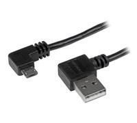 StarTech Cable de 1m Micro USB con conector acodado a la derecha Cargue y sincronice sus dispositivos Micro-USB desde un puerto USB de difícil acceso