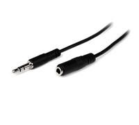 StarTech Cable de 2m de Extensión Alargador de Auriculares Mini-Jack 3,5mm Estéreo Macho a Hembra - Delgado Extienda la distancia de conexión entre su iPhone®,