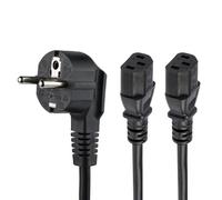 StarTech Cable de Alimentación Schuko CEE7 a 2xC13 2m