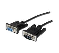 StarTech Cable de Extensión Serie RS232 DB9 Macho a Hembra 50 cm - Cable Alargador Blindado 28 AWG para Conexiones Estables