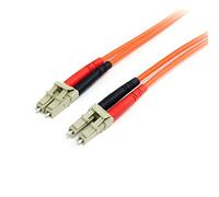 StarTech Cable de Fibra Multimodo OM1 2m, LC a LC, 62,5/125 (FIBLCLC2) | Cable Patch de Red, Recubrimiento LSZH, Inmune a Interferencias Eléctricas