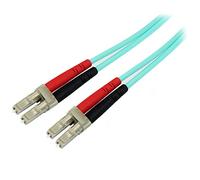 StarTech Cable de Fibra Óptica Multimodo OM4 de 5m, LC a LC (450FBLCLC5) | Fibra óptica LOMMF/VCSEL 50/125µm, Baja pérdida de inserción, Conectores LC/UPC pulidos de cerámica, LSZH