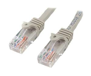 StarTech Cable de Red Cat5e Ethernet RJ45 PoE, 0,5m, Gris (45PAT50CMGR) | Cobre 100% para conexiones Gigabit fiables a 1Gbps, Conectores chapados en oro de 50 micras