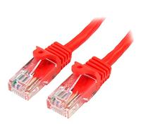StarTech Cable de Red Cat5e Ethernet RJ45 PoE, 0,5m, Rojo (45PAT50CMRD)