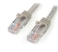 StarTech Cable de Red Ethernet 15m UTP Patch Snagless Sin Enganches Cat5e Cat 5e RJ45 - Gris Realice conexiones Fast Ethernet utilizando este cable Cat5e de