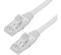 StarTech - Cable de red sin enganches UTP (Cat 6, 15 m, ETL), color blanco | RJ45 chapado en oro, cable de conexión, cable Ethernet, 250 MHz, UTP, velocidades de 10 Gbps, cobre de 24 AWG, red
