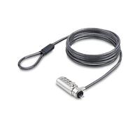 StarTech Cable Delgado Antirrobo de 1,5m para Portátil, Ranura Noble Wedge | Cable de Acero al Carbono de 4mm, Resistente a Cortes, Espaciador de Espuma EVA, Sin Llave