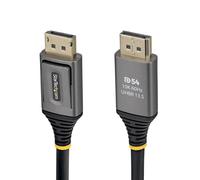 StarTech Cable DisplayPort 2.1 de 2m, DP54, 8K 60Hz, HDR, VESA, Negro | Conectores con pestillo, Blindaje EMI, Cubierta de TPE, Extremos niquelados, Macho a macho, Para monitor