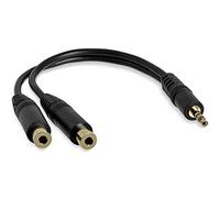 StarTech Cable Divisor Audio 15cm Mini-Jack 3,5mm M a 2x H (MUY1MFF) | Adaptador splitter, Cable estereo moldeado, Contactos chapados en oro